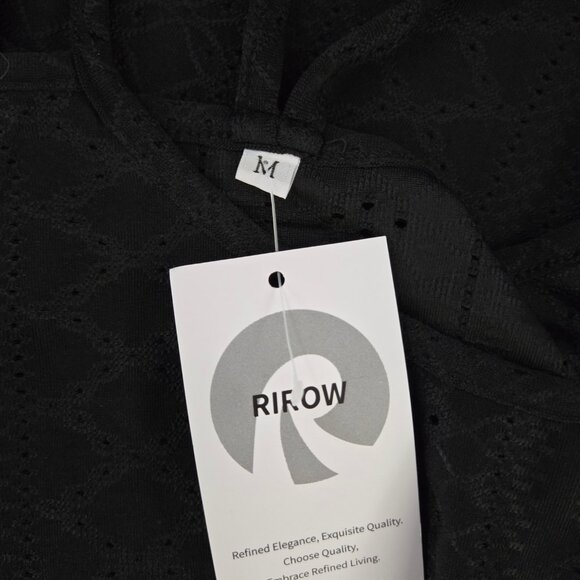 NWT | RIROW Black Eyelet Lace Tank Top | Spaghetti Straps | Size Medium - Picture 4 of 6